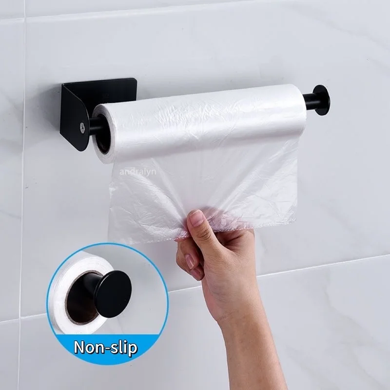 Stainless Steel Paper Towel Holder Self Adhesive No Punching for Kitchen Bathroom Lengthen Storage Rack paper towel holder,toilet paper holder,toilet paper rack,toilet roll holder,paper towel rack
