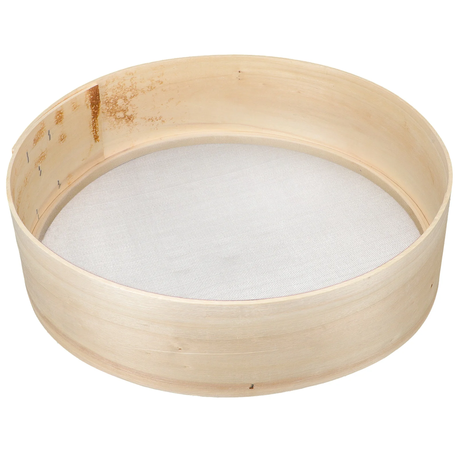 

Household Flour Sifter Handheld Round Flour Powder Sifter Sieve Wooden Flour Strainer Sieve Multifunctiona Sifter Baking Tool