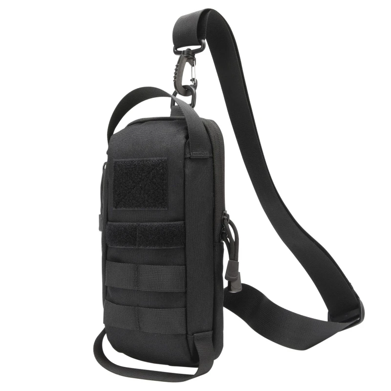 Tactical EDC Bag Hunting Molle Pouch Crossbody Sling Backpack Multiple Pockets Chest Pack Camping Hiking Adjustable Strap Pouch 6