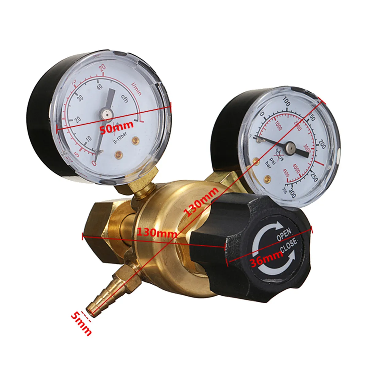 Argon CO2 Gas Bottle Pressure Regulator Reducer MIG TIG Welding Flow Meter Gauge 0-20 mpa Regulator Valve flow meter gas pressure regulator