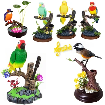 Electric Simulation Voice Control Parrot Toy Musical Magpie Talking Electronic Pet Bird Model Decoration Children'S Toy Gift