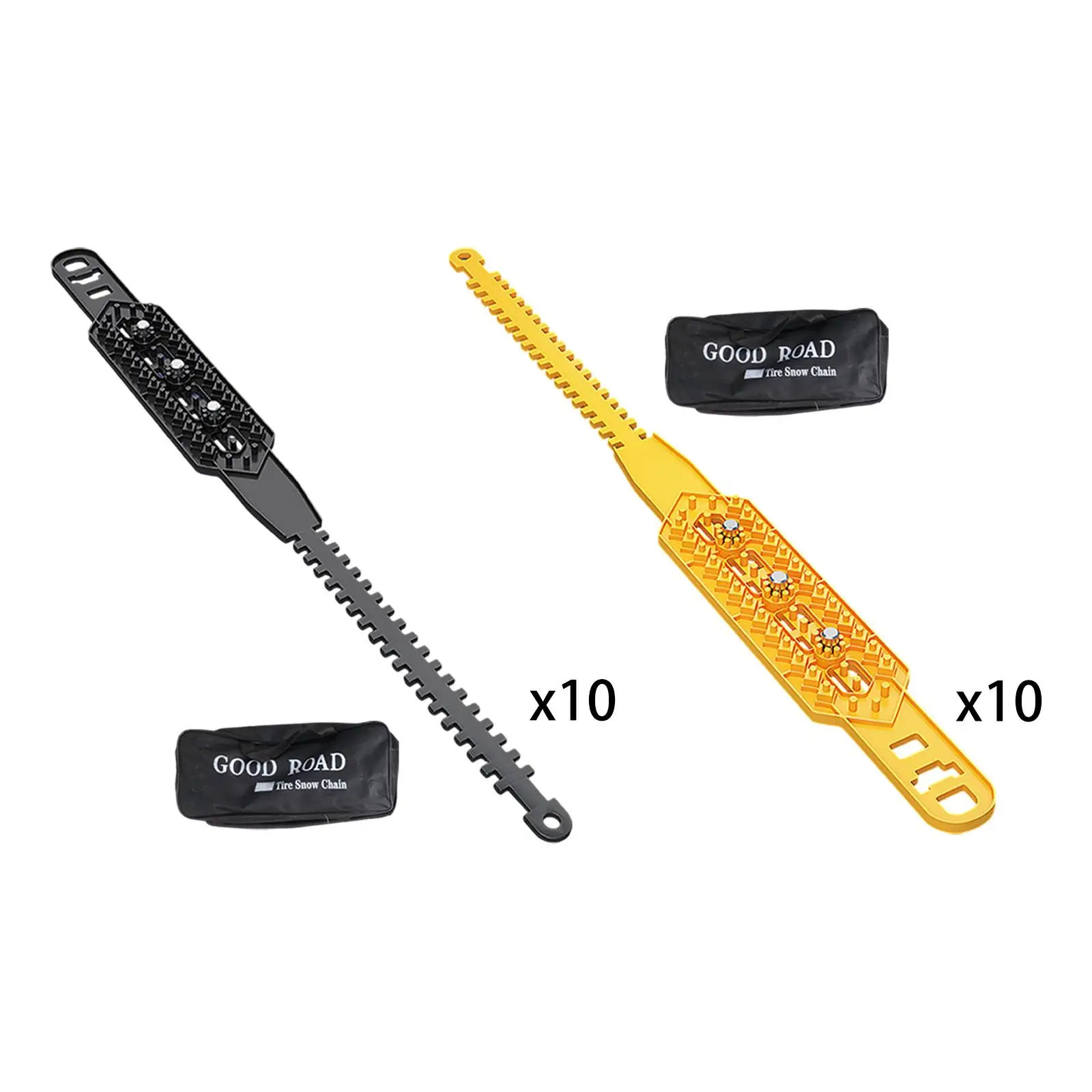 10x Generic Car Tire Chains Accessories Multi Function Ice Breaking Anti Slip