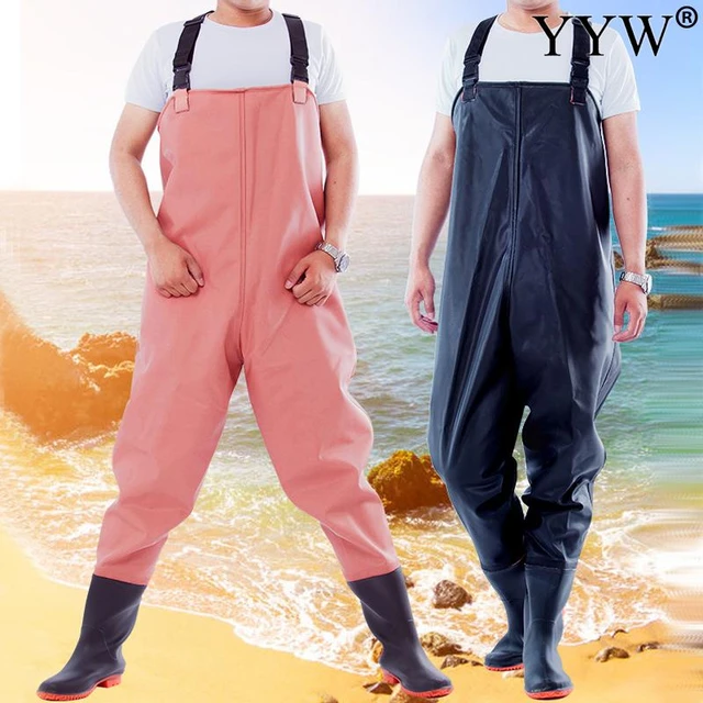 Fishing Waders Pants PVC Trousers Overalls With Boots Men Women Adult Set  Waterproof Chest Wader Fishery Apparel Gear Suit Kits - AliExpress