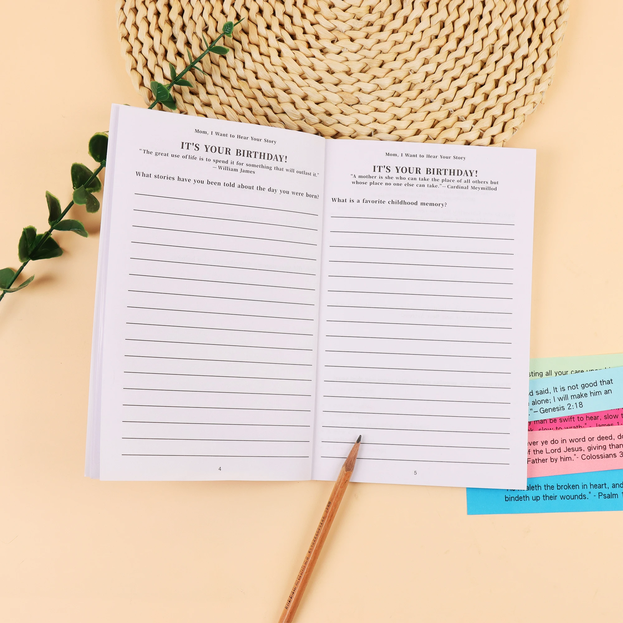 Parent-child guidance emotional diary Mom Tell me your life story perfect Mother's Day and Christmas gift paper cover memor