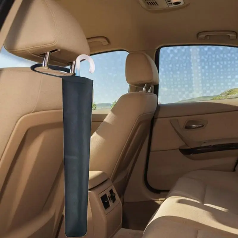 Umbrella Holder Car Waterproof Space Saving Auto PU Leather Cover Storage For Car