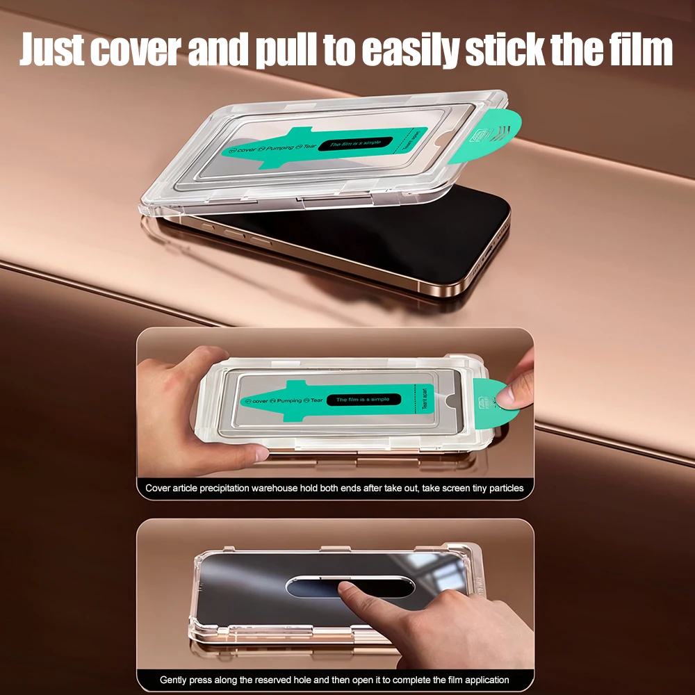4-Pack Full Coverage Matte Privacy Screen Protector with Dust-Free Installation - Tempered Glass Film