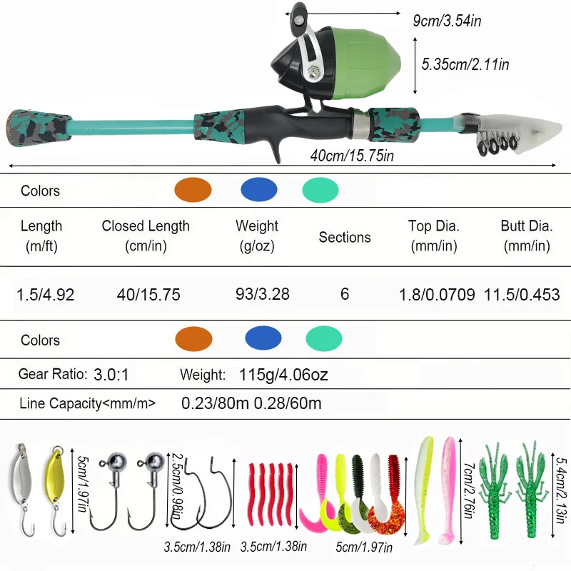 Ultra-Light Lure Rod & Casting Reel Fishing Set for Beginners 2