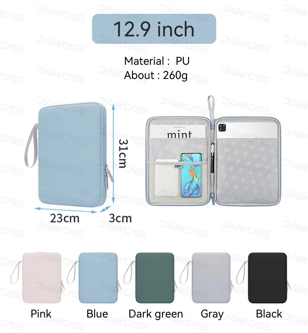 Sleeve Bag Capa, Bolsa para iPad, Samsung, Xiaomi, Lenovo, 7.9-12.9
