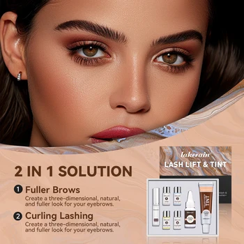Lash Lift and Tint Kit Semi-permanent Brow Professional Brow Lamination Eyelash Lifting Perming Lashes Dye Eyelash Eyebrow Makeu 4