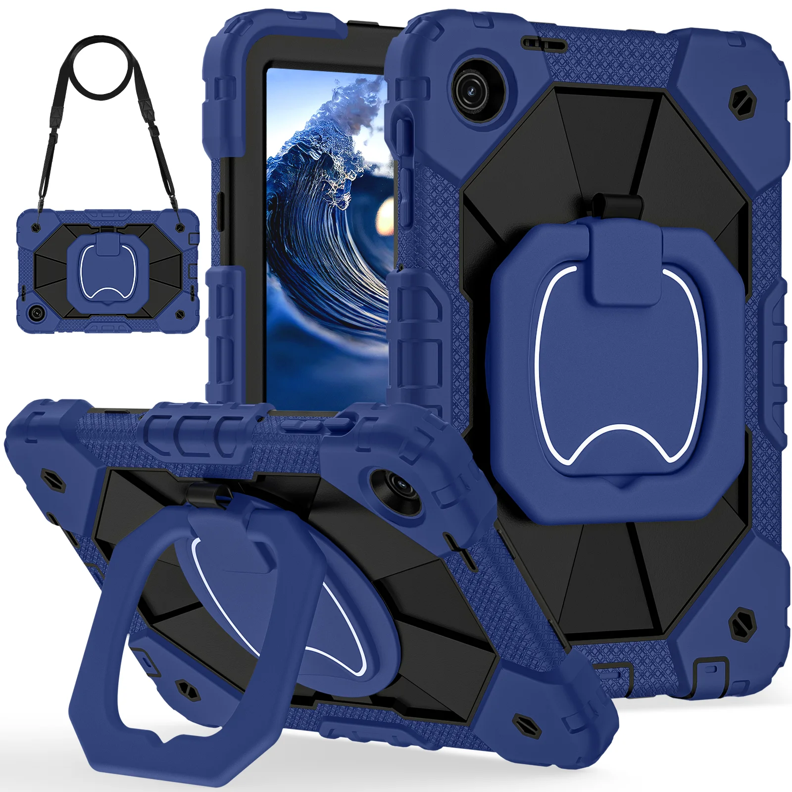 Kids Shockproof Armor Tablet Case with Wristband Cover - 10.1 Inch