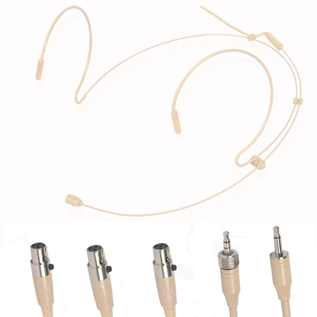 Double Earhook Headset Microphone Headworn Omnidirectional Condenser Cartridge Microphone For Sennheiser For Shure Wireless
