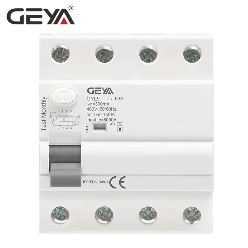 GEYA GYL9 AC-S Typ Zeit Verzögert RCD FI-SCHUTZSCHALTER FI-SCHUTZSCHALTER Verzögerung Typ Elektromagnetische Circuit Breaker