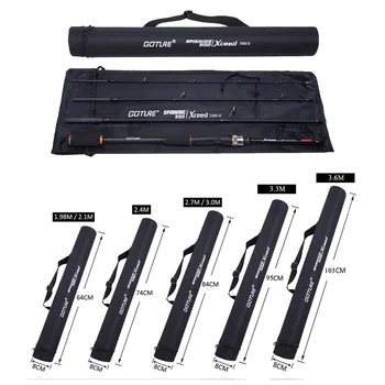 Goture Xceed 4 Setions Travel Fishing Rod With Fuji Guide Ring Carbon Fiber 1.98-3.6M Spinning Casting Lure Rod For Carp Fishing 4