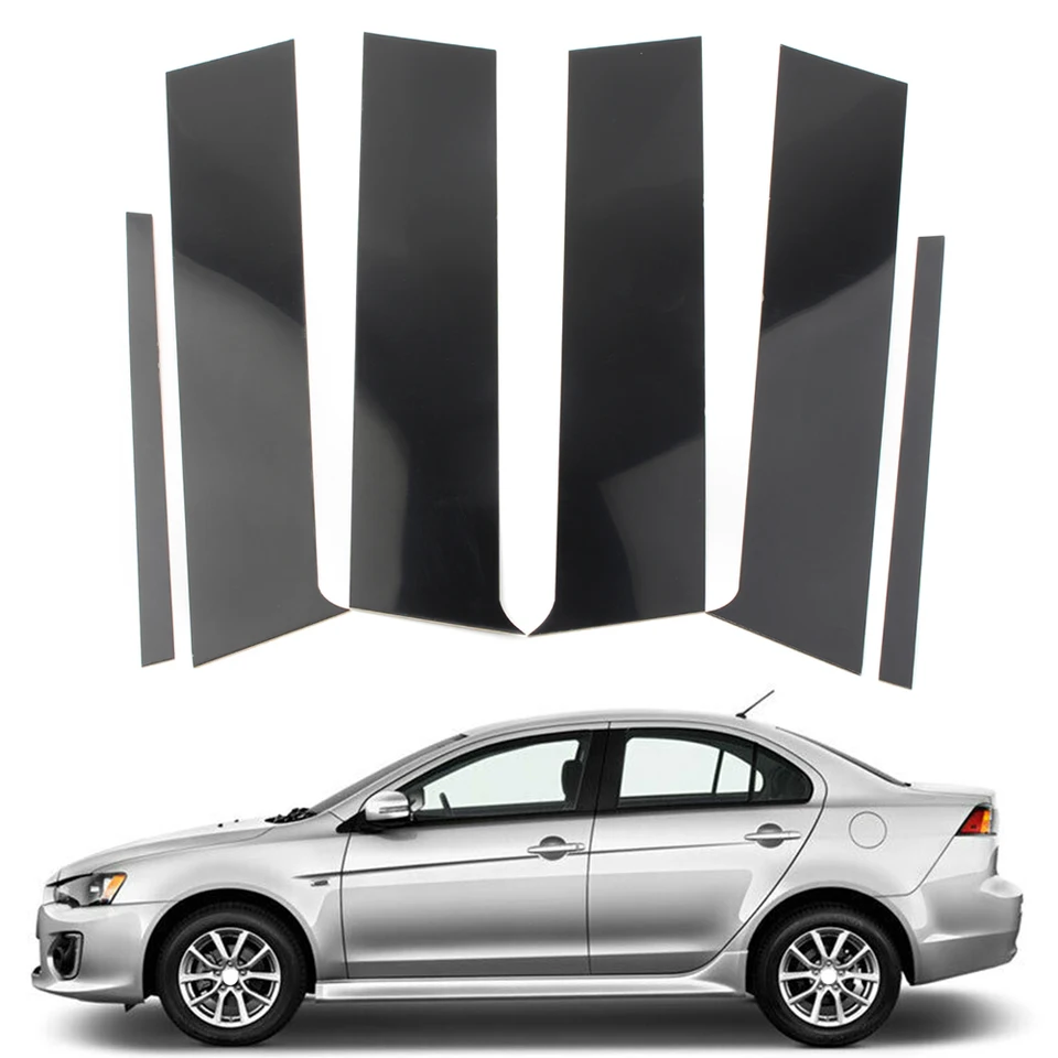 Fits Mitsubishi Lance Sedan 2008-2012 Real Carbon Fiber Black Window