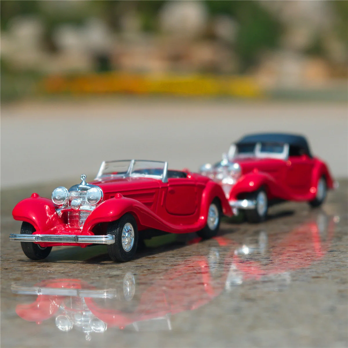 

WELLY 1:36 1936 Mercedes Benz 500K Alloy Classic Car Model Diecast Metal Toy Retro Car Model Door can open Simulation Gifts