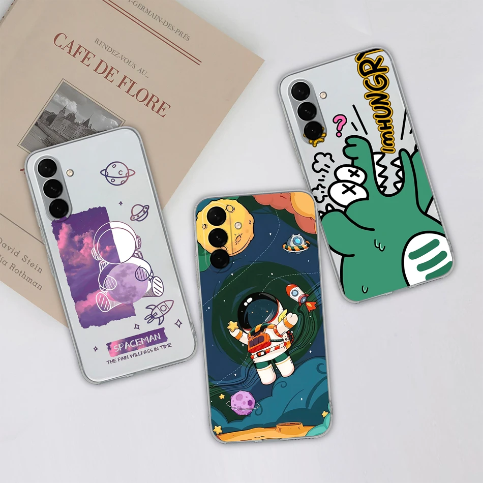 Gradient Flower Clear Soft Phone Case - Universal Back Cover Housing