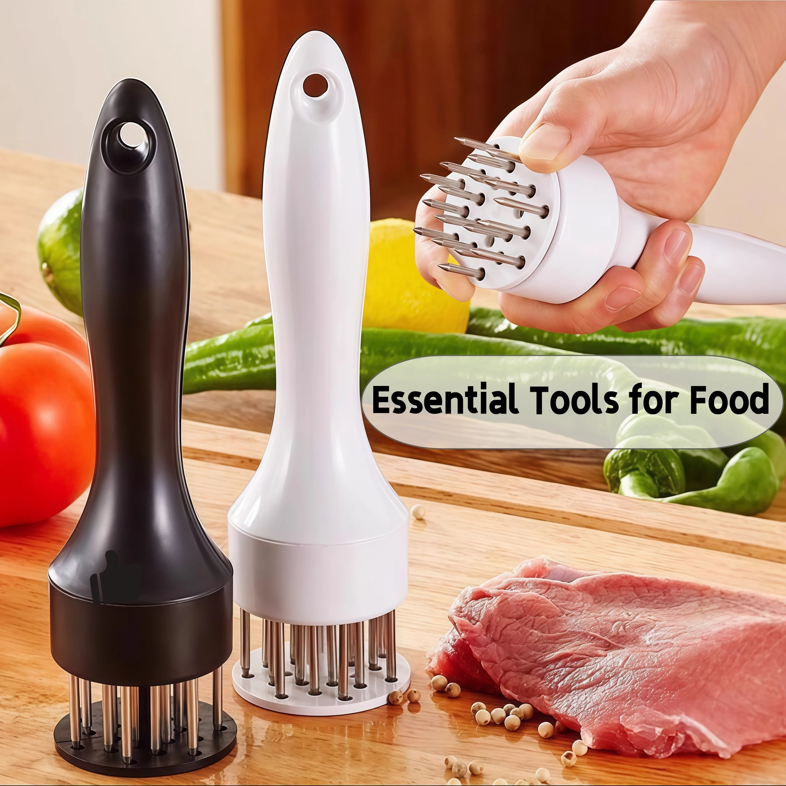 Household Stainless Steel Steak Hammer Meat Pine Needle Household Meat Tenderizer Kitchen Utensils Loosener Kitchenware