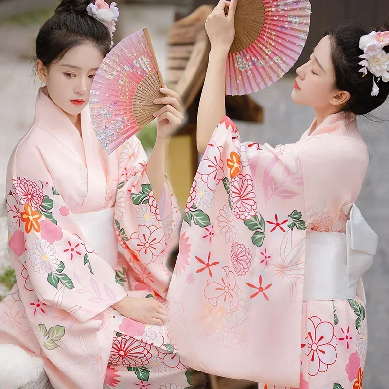 Robe Kimono Traditionnelle Japonaise pour Femme, Tenue de Soirée, Vêtements de Cosplay, Tenue de Photographie, 2025