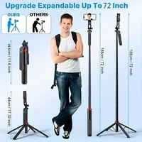 1.85 Meter Ultra Long Tripod Handheld Selfie Stick Stabilizing for Photographer livestreamers vloggers Retractable Camera Mount - Image 5