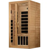 Sauna, 1-2-Person Low EMF FAR Infrared Sauna, Music System with Bluetooth Capability and Interior LED Control Panel, Sauna Room 2