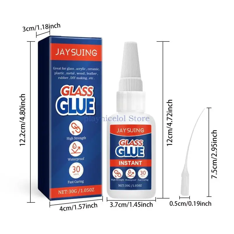 

Acrylic Glass Adhesive 30g/1.05oz Glass Repair Glues Adhesive High Strength for Fixing Glass Wine Glass E8BA