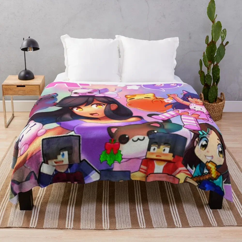 Aphmau-Simpatica Coperta Artistica Per Bambini Picnic Coperte Vintage Del Venerdì