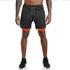 Gyms Fitness Shorts Men Summer Sportswear 2 In 1 Double-deck Compression Shorts Male Sports Tracksuits Track Joggers Short Pants 5
