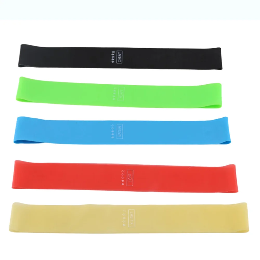 Set of 5)Resistance Bands Exercise CrossFit Workout Loop Fitness Yoga  Pilates