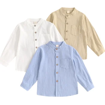 Boys Stand Collar Shirt 1