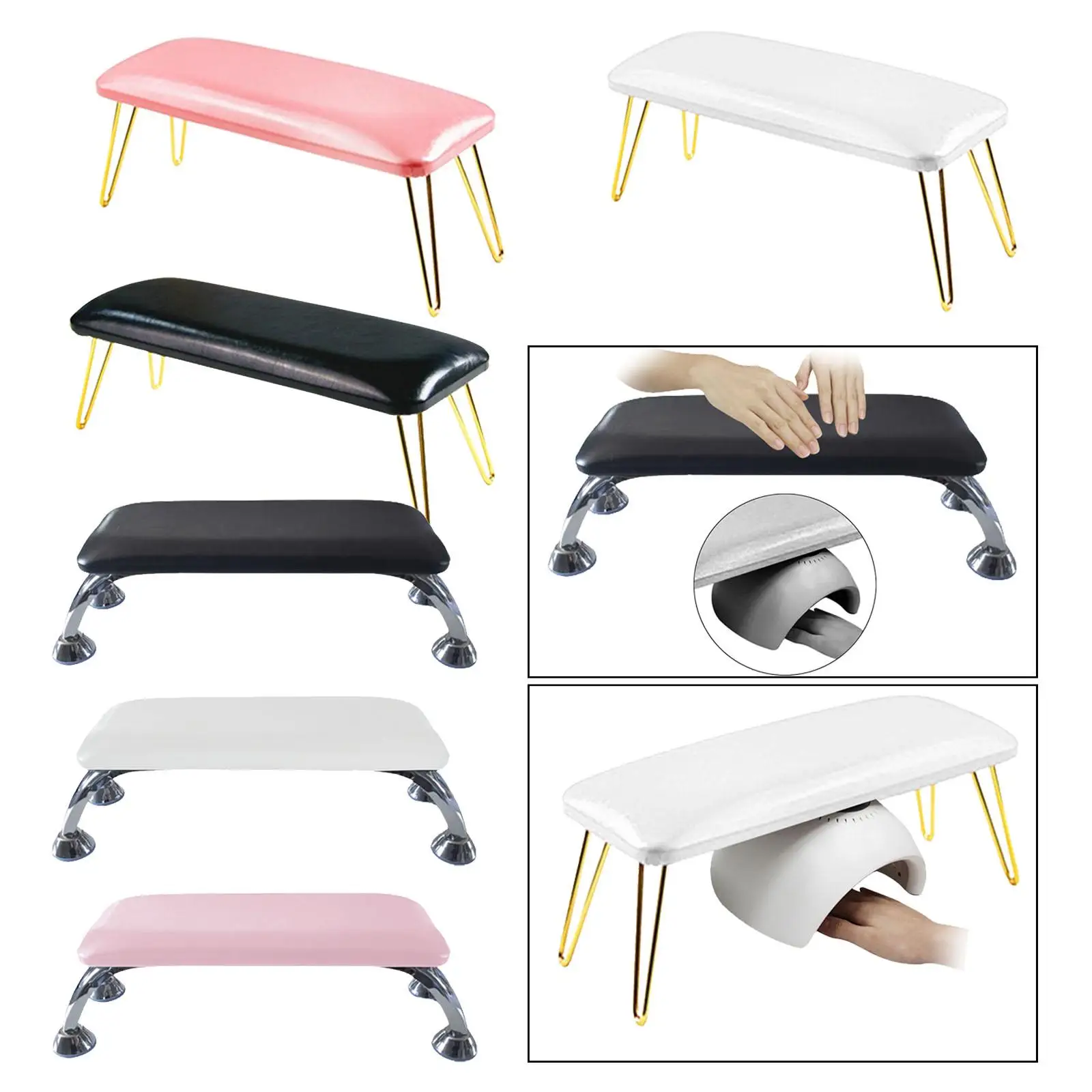 Manicure Hand Rest Stand Ergonomic PU Leather Cushion Nail Arm Rest Professional Nail Accessory for Nail Technicians