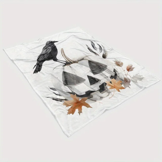 Black Crow Halloween Blanket 2