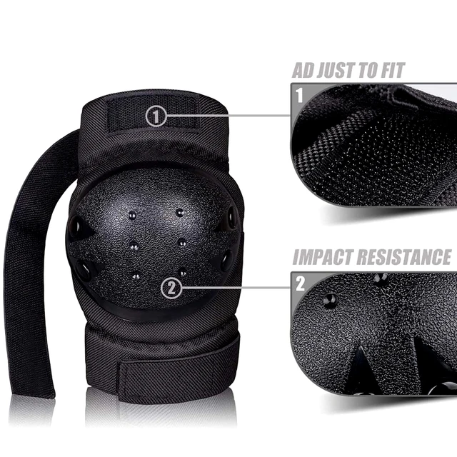 Knee Pads Elbow Pads Wrist Guards 3in1 Skateboard Protective Gear Set for Skateboarding Cycling Skating Scooter Bike Kids/Adults 3