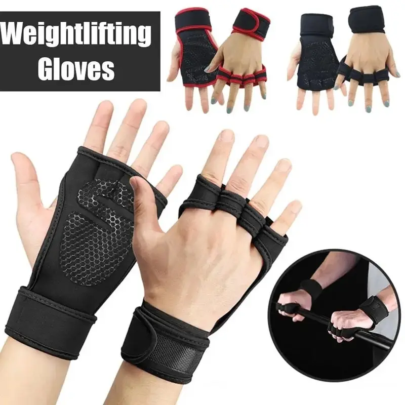 Sport Gloves Wrist False Closure Protective for Men and Women Weight Training Fitness Sports Cycling Gym