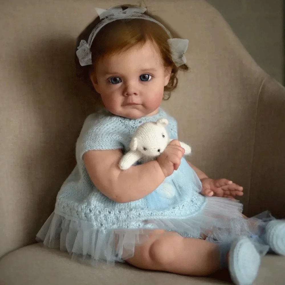 Reborn Doll Cloth Body Girl 60 Cm Dolls for Girl Baby Reborn 3D-Paint Skin with Vein Soft Reborn Newborn Baby Reborn Maggie Doll