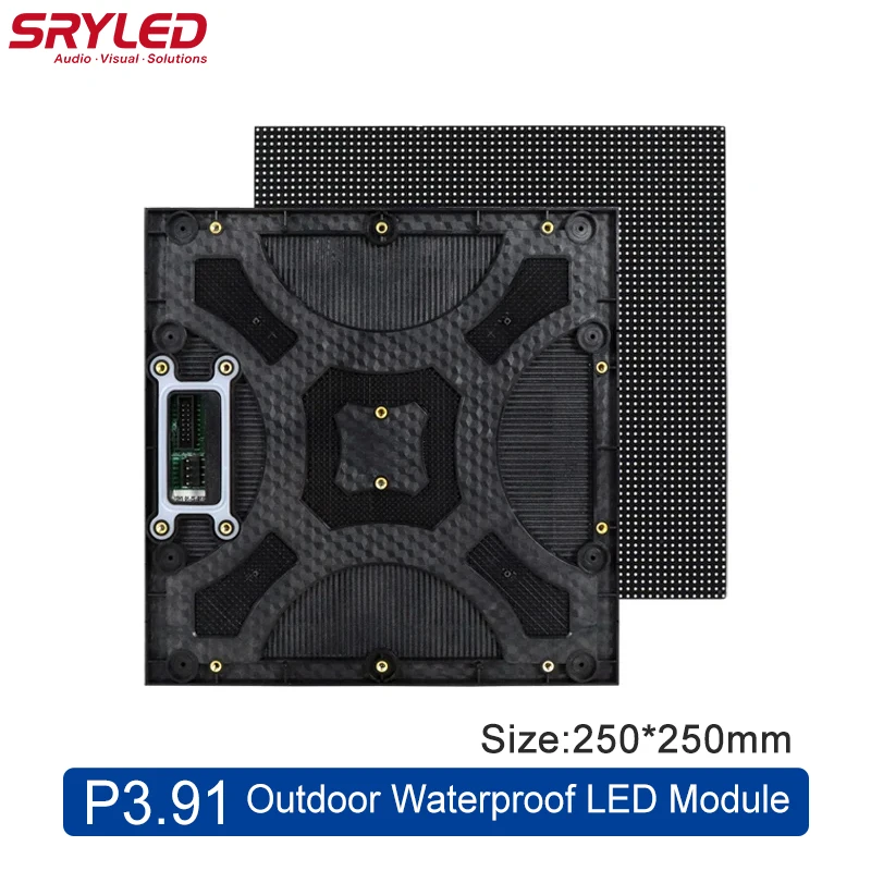 

SRYLED LED Display Module Outdoor P3.91 High Brightness Full Color 250x250mm SMD1921 Advertising Backdrop LED Screen Module