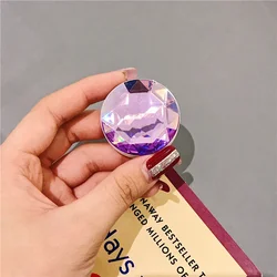 Elegant Bling Diamond Foldable Phone Ring Holder and Stand (PURPLE)