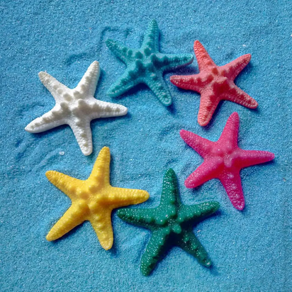 5Pcs Aquarium Decoration Decor Simulation Starfish Ornament Beach Ocean Sea Star Home Wall Party Decor