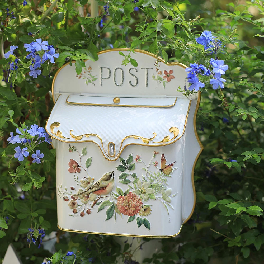 Wall Mounted Post Box Mailboxes Letter Box Metal Farmhouse Post Decoration Crafts Mailbox Vintage