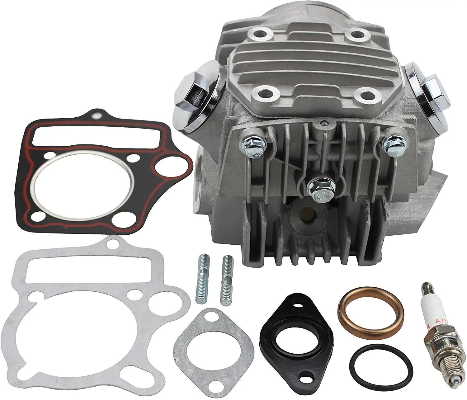 GOOFIT 52.4mm Engine Cylinder Big Bore with Piston Kit and Gaskets Replacement for Lifan 125cc LF125 Horizontal Engines Dirt Pit Bike ATV 