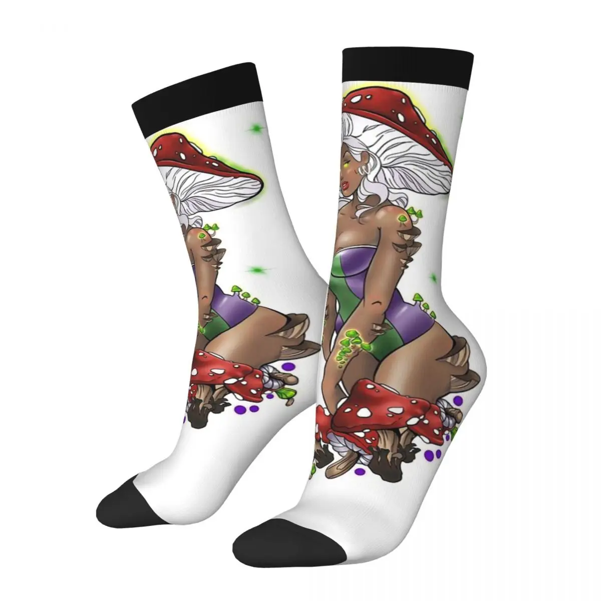 Sexy Mushroom cosy Unisex Socks Windproof Happy Socks Street Style Crazy Sock zhongli unisex winter socks windproof happy socks street style crazy sock