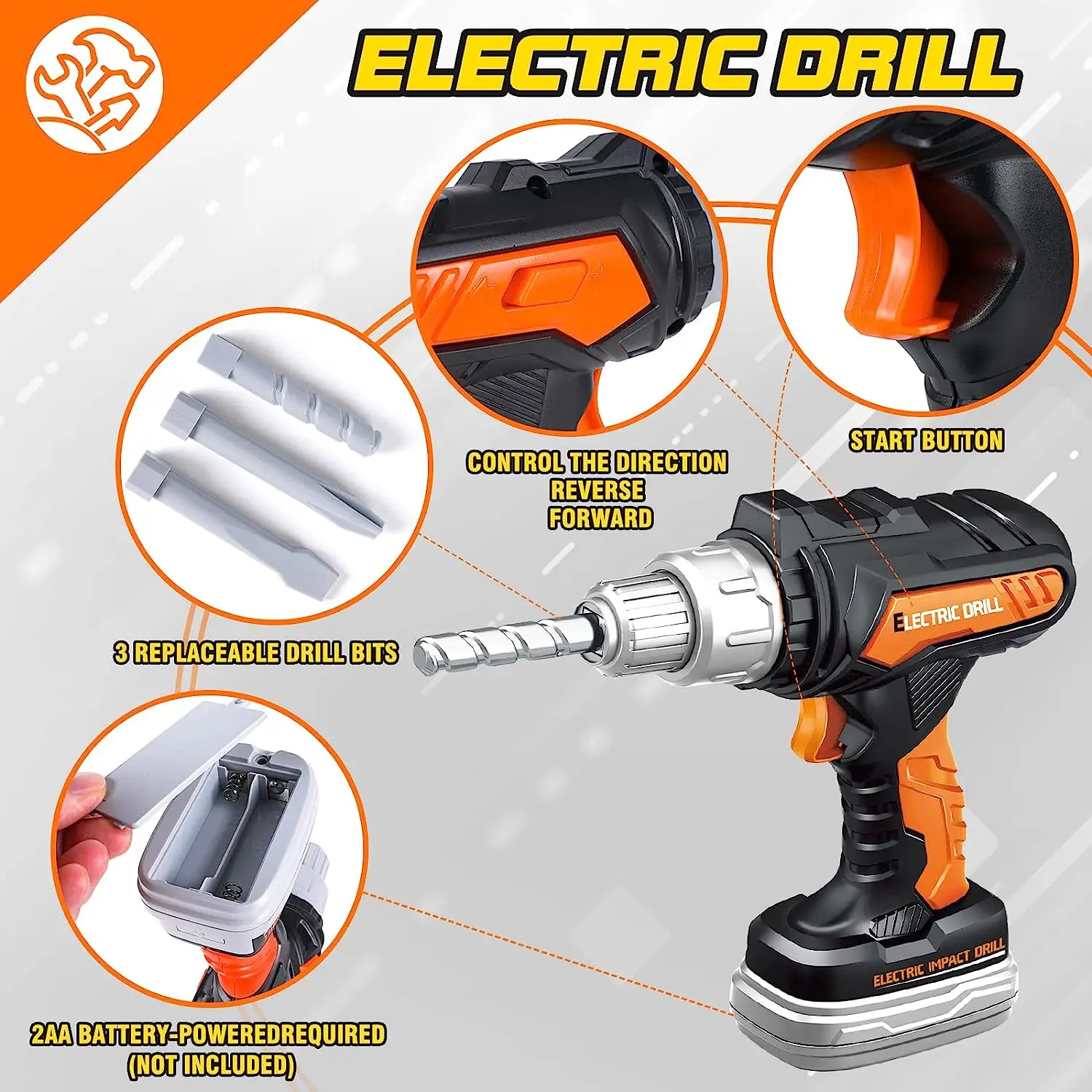 Black & Decker Kids toy Tools and Electric Drill Screwdriver