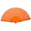 Portable Folding Fan Plain Plastic Cloth Hand Fan Chinese Elegant Fabric Hand Fan for Weddings Travel Party Dancing Cosplay 5