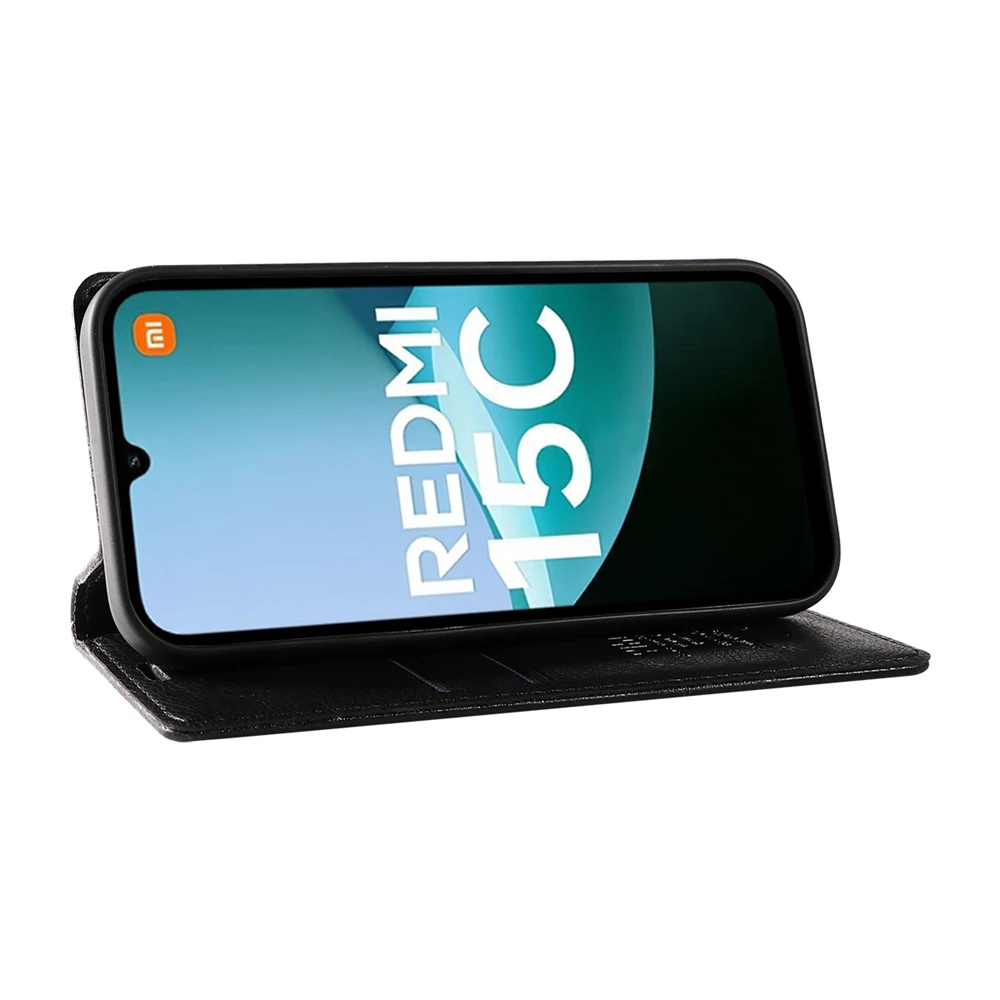 Premium Litchi Stria Magnetic Flip Leather Case