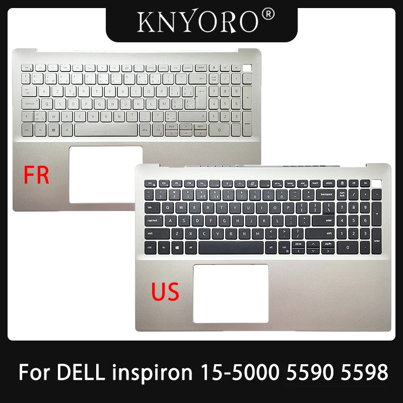 

Original New for DELL inspiron 15-5000 5590 5598 0DV7T7 DV7T7 Laptop Top Case Palmrest Cover with Keyboard US Brazilian French