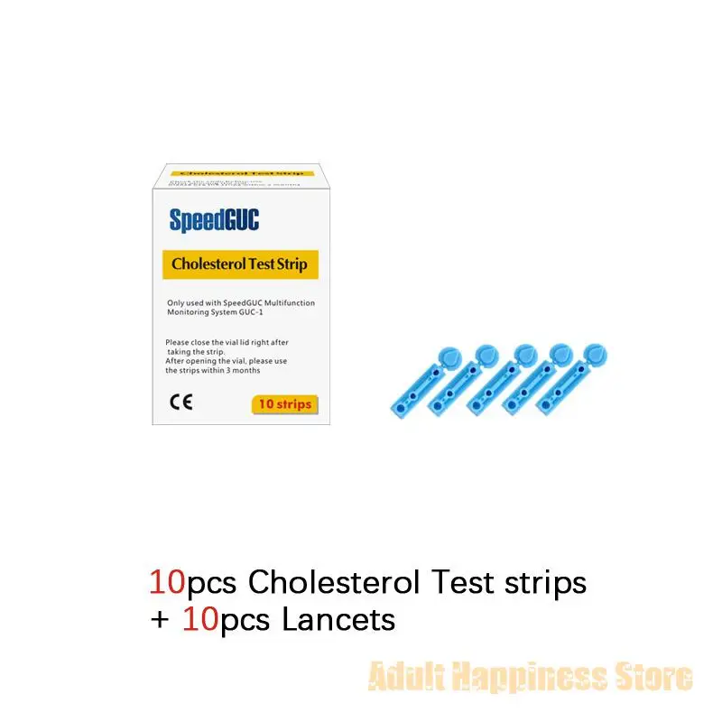3 In 1 Multi-function Glucometer Diabetes Gout Test Blood Sugar Test Strips Glu 50/ua 25/cho 10(No Meter)