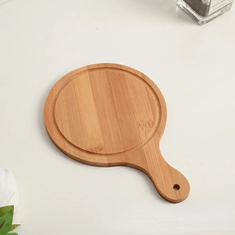 Description Picture 6 of itemDurable Round Wooden Pizza Paddle Serving Board Making Peel Cutting Tray 4 Sizes Kitchenware Practical Kitchen Tools Accessories