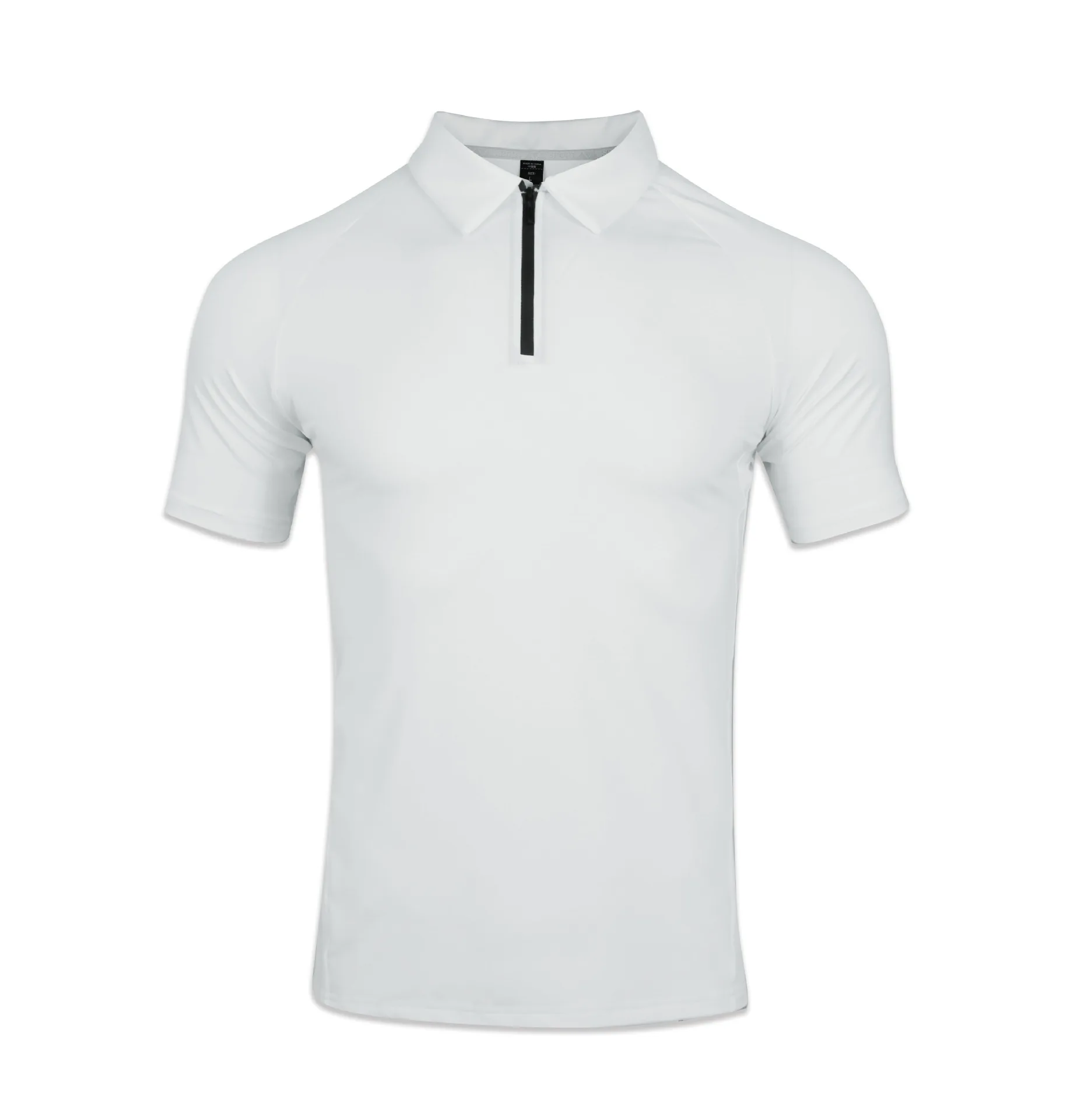 2022 Men Sport Training Ice silk summer Polo zipper T-shirt Short