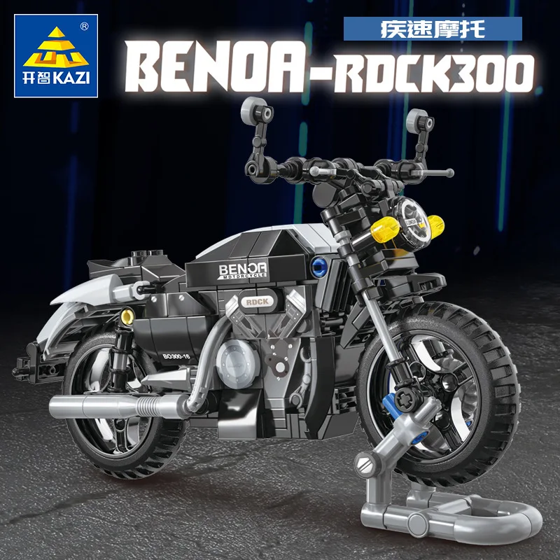 

Kazi 6128 Fast Motorcycle Racing Motorcycle Assembly Model Boy Assembly Building Blocks Toy Blocks