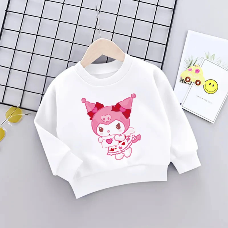 

Melody Children Sweatshirt Baby Sanrio Hello Kitty Y2k Kawaii Pullover Fashion Anime Cartoons Casual Clothes Girl Boy Kids Tops