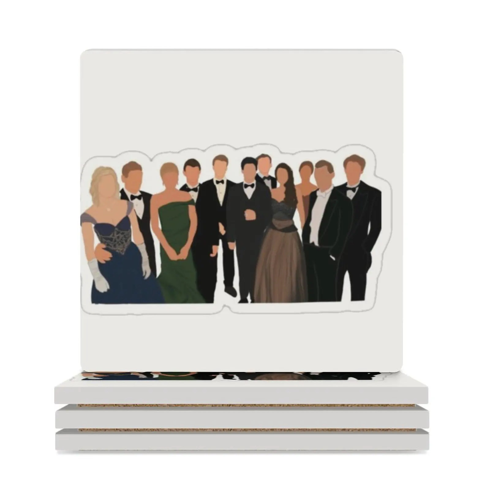 

TVD Ceramic Coasters (Square) set cute cup holder mug set cute cup Coasters